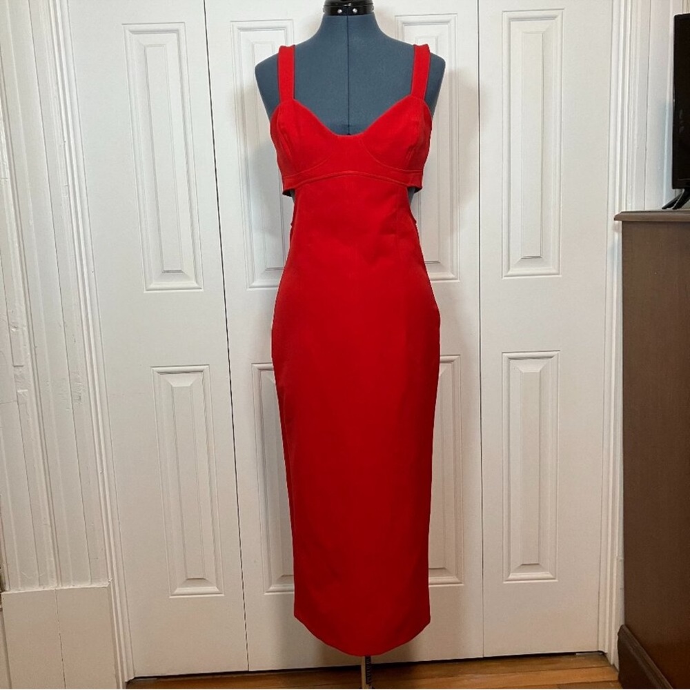 Zara Vibrant Red Backless Dress